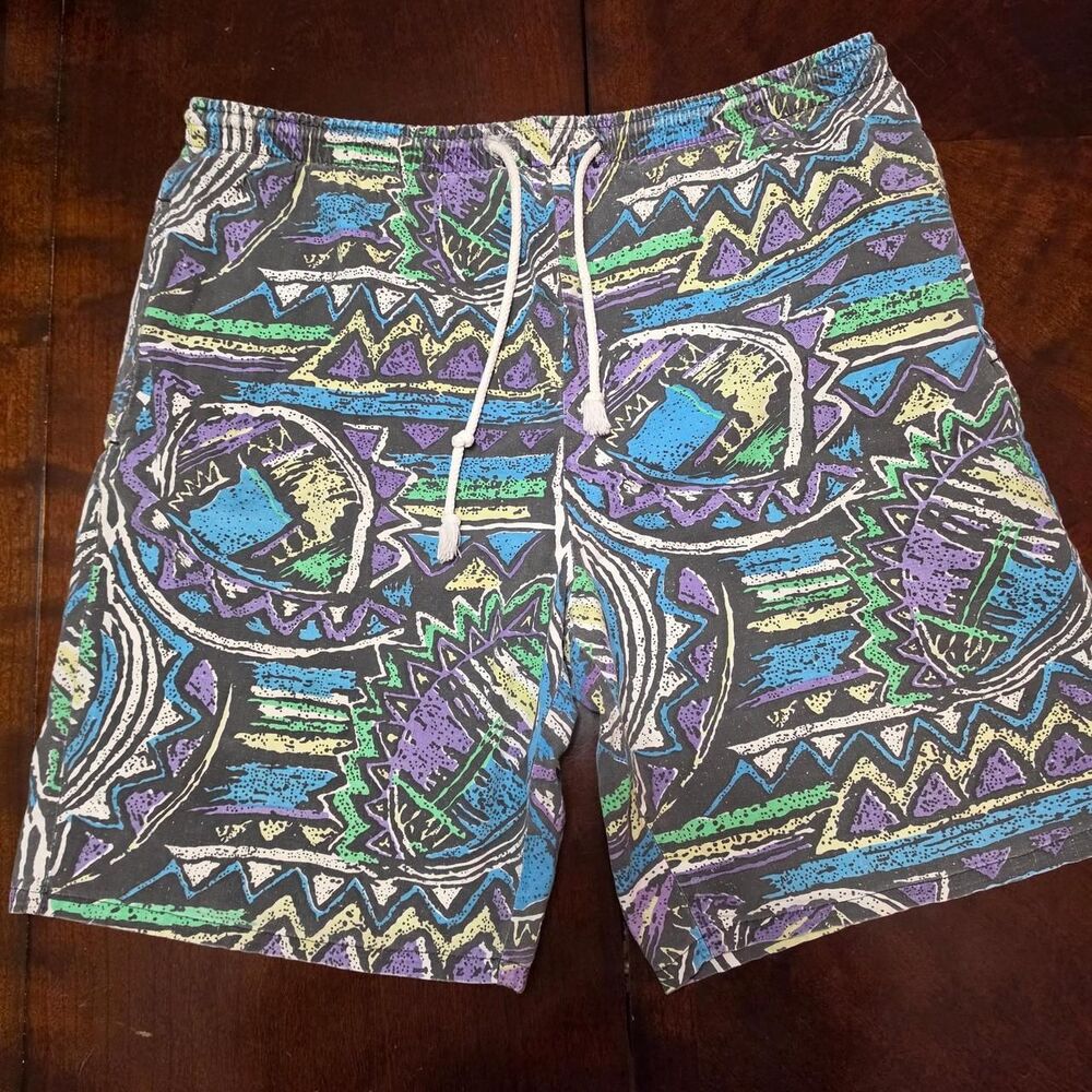 Vintage 90s Tribal Print Shorts